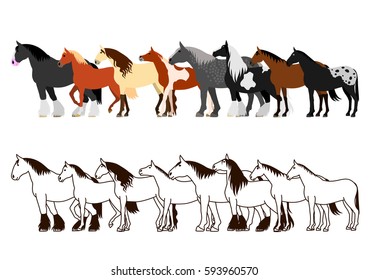 Horse banner set
