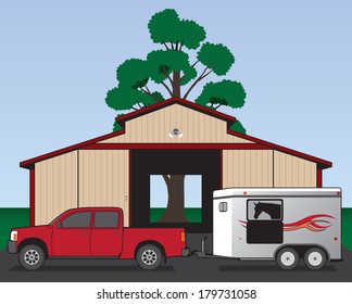 Horse barn