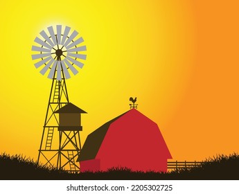 horse barn vector illustration. Wooden stables building  Old horse barns