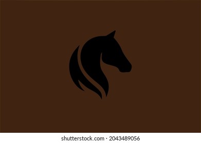 Horse Basic and elegant minimal artistic design initial based Icon logo-vector
