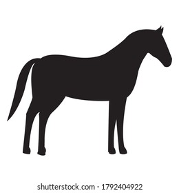 horse black icon design vector