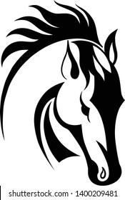 horse black logo vector, black horse logo vector
