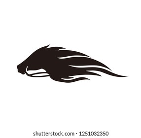 horse black and white