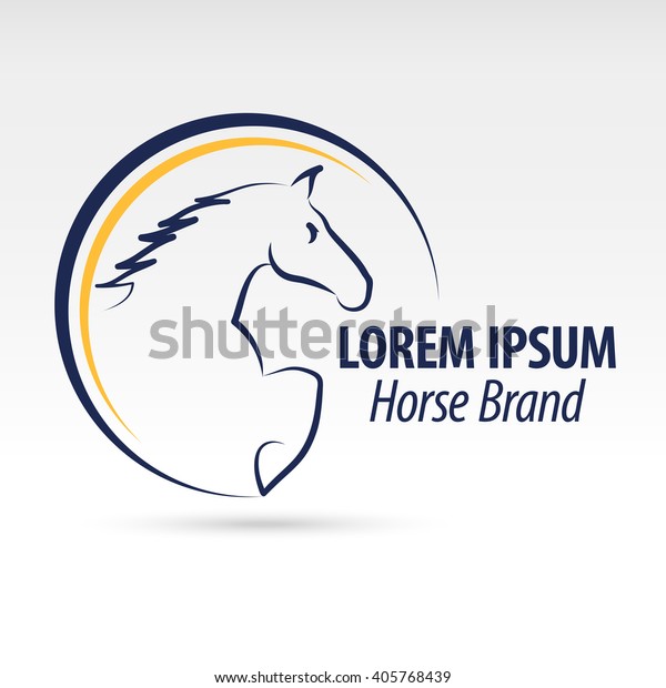 Horse Brand Logo Stock Vector (Royalty Free) 405768439