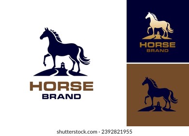 Horse Brand Logo is a versatile logo design featuring a horse, suitable for equestrian businesses, equine products, and equestrian-themed brands to establish a strong and memorable visual identity.