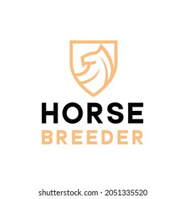 horse breeder Logo vector design. modern farm symbol icon graphic. luxury animal emblem for Company and business