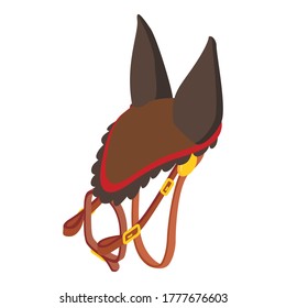 Horse bridle icon. Isometric illustration of horse bridle vector icon for web svg
