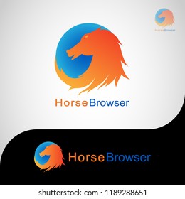 Horse Browser Logo :
This is a logo made for business needs in the field of technology such as making applications and can also be used for other businesses.