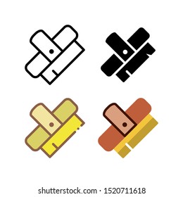 Horse brush icon. With outline, glyph, filled outline and flat style
