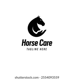 Horse Care Logo Design Idea - Pet Care , Horse Health Clinic Logo Design Template - Wild Life ,Racing Horse