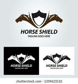 Horse care logo design template. Vector illustration