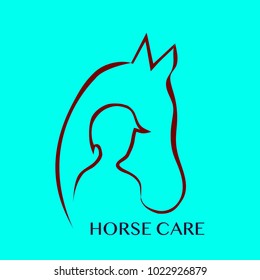 Horse care logo. Vector 