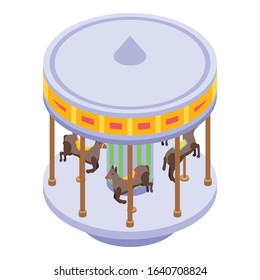 Horse carousel icon. Isometric of horse carousel vector icon for web design isolated on white background