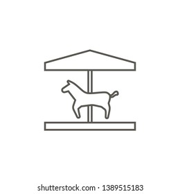 Horse, carousel vector icon. Simple element illustration from map and navigation concept. Horse, carousel vector icon. Real estate concept vector illustration.