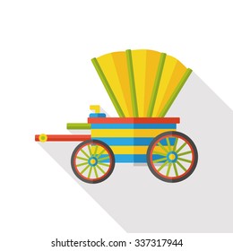 horse carriage flat icon