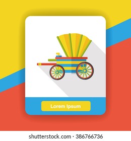 horse carriage flat icon