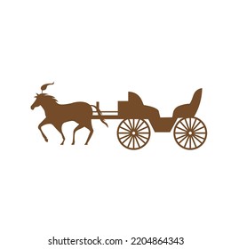 horse carriage illustration vector clipart design transport