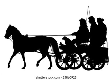 horse and carriage silhouette