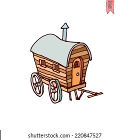 Horse Carriage Wagon Icon, Vector Illustration.