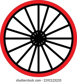 Horse Carriage Wheel Design, Wheel Design, Vector Design