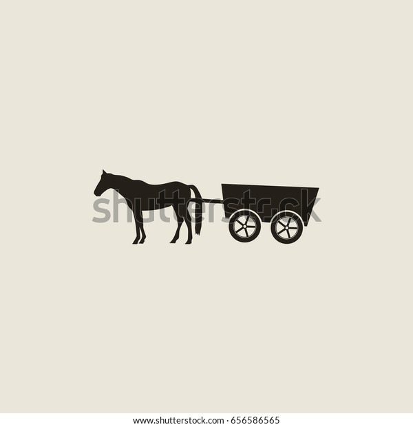 Horse with a\
cart