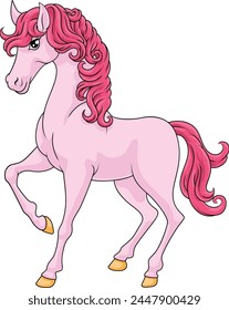 A horse cartoon cute animal character mascot illustration