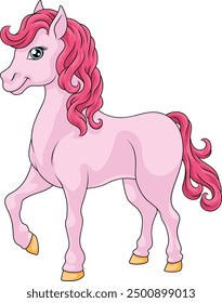 A horse cartoon cute animal character mascot illustration