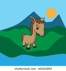 horse cartoon design