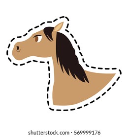 horse cartoon icon