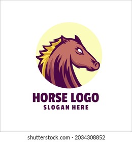 horse cartoon logo design vector