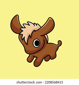 Horse Cartoon Mascot Funny Vector Smile Happiness Fun Cute Farm Illustration Cute Brown