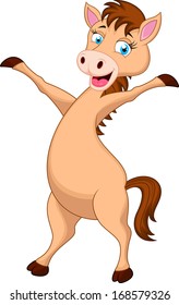 Horse cartoon standing