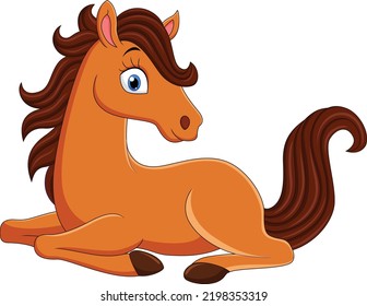 A Horse cartoon vector art and illustration