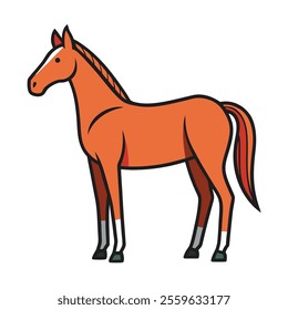 Horse cartoon vector design and digital illustration 