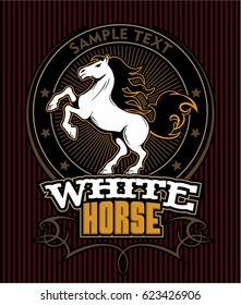 Horse, cartoon vector logo