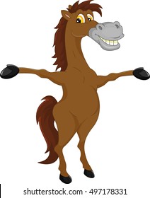 Horse Cartoon Waving