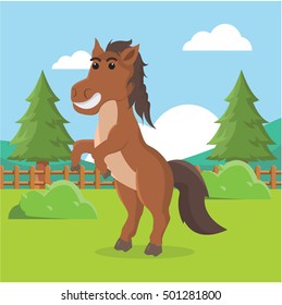 horse character vector illustration design