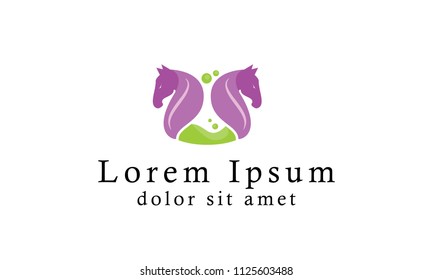 horse chemical logo vector