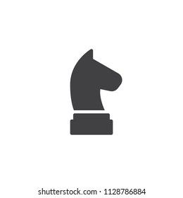 Horse chess figure vector icon. filled flat sign for mobile concept and web design. Strategy simple solid icon. Symbol, logo illustration. Pixel perfect vector graphics