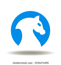 Horse chess figure vector icon. Knight sign. Strategy Business Symbol.