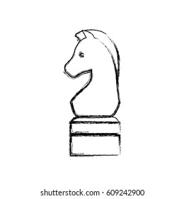 Horse chess game icon vector illustration graphic design