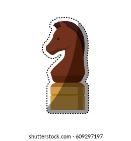 Horse chess game icon vector illustration graphic design