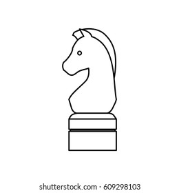 Horse chess game icon vector illustration graphic design