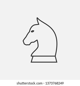 Horse Chess Icon. Intelligent Entertainment or Strategy Illustration As A Simple Vector Sign & Trendy Symbol for Design and Game Websites, Presentation or Mobile Application.