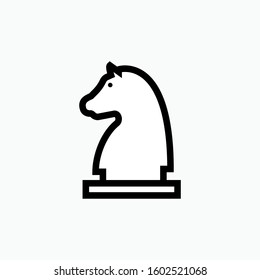 
Horse Chess Icon. Intelligent Entertainment or Strategy Illustration As A Simple Vector Sign & Trendy Symbol for Design and Game Websites, Presentation or Apps Elements.