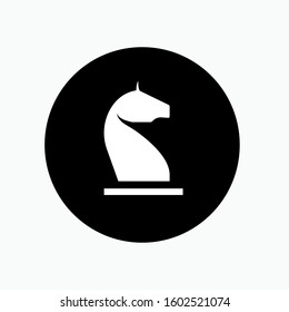 
Horse Chess Icon. Intelligent Entertainment or Strategy Illustration As A Simple Vector Sign & Trendy Symbol for Design and Game Websites, Presentation or Apps Elements.
