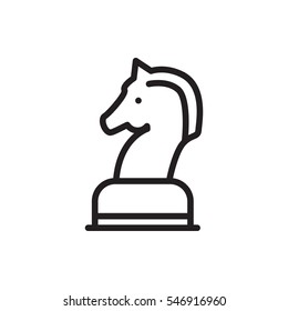 horse chess icon isolated vector sign 