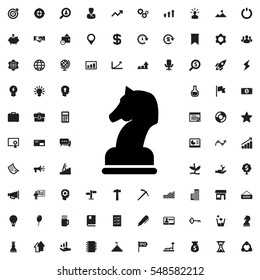 horse chess icon isolated vector sign 