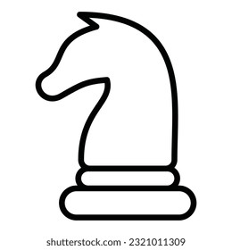 horse chess icon on transparent background