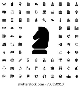 Horse chess icon. set of filled company icons.